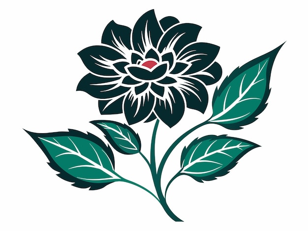 Floral flower silhouette vector illustration