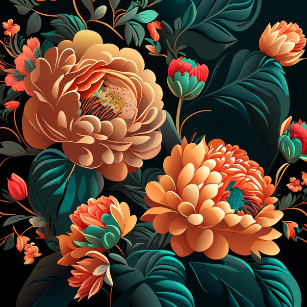 Floral flower vector wallpaper background design