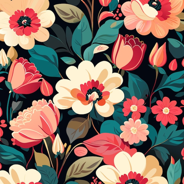 Floral flower vector wallpaper background design