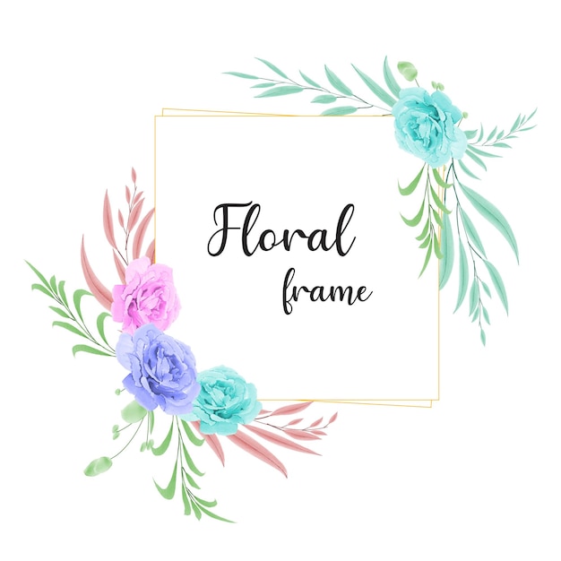 Premium Vector | Floral flowers and leaves