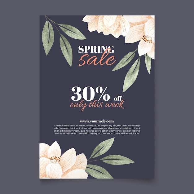 Floral flyer template