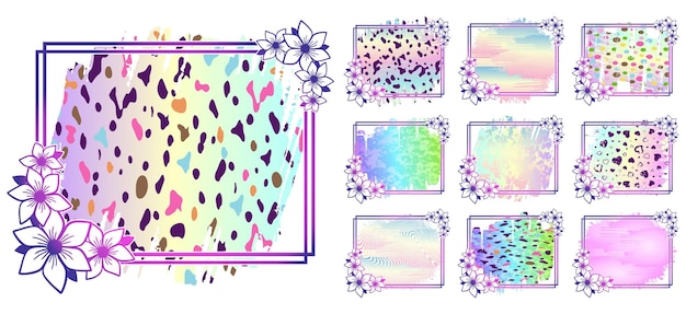 Floral Frame Background Design Graphic Vector