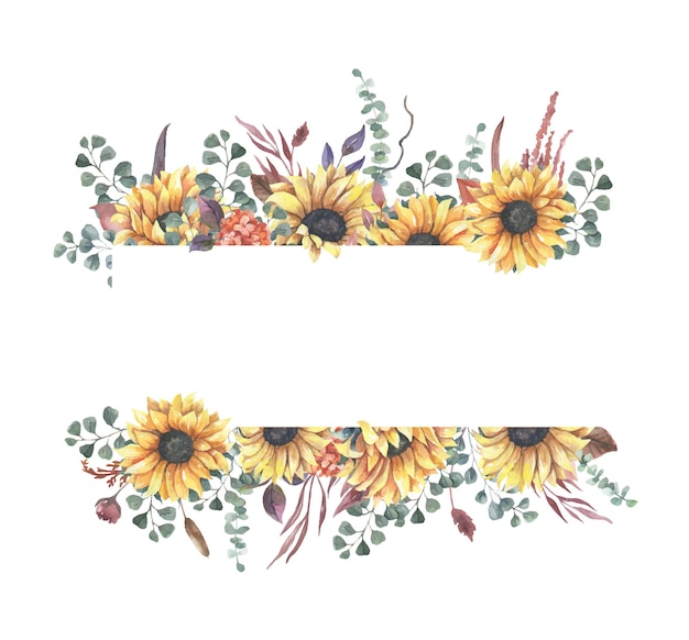 Vector floral frame border