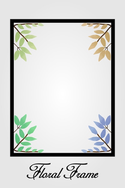 Vector floral frame for decorative background