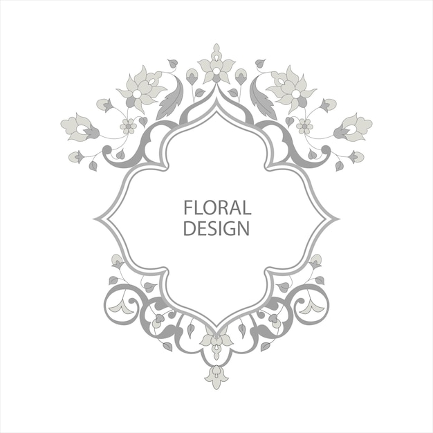 Floral frame elements for design