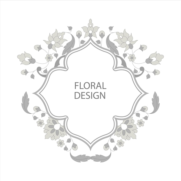 Floral frame elements for design