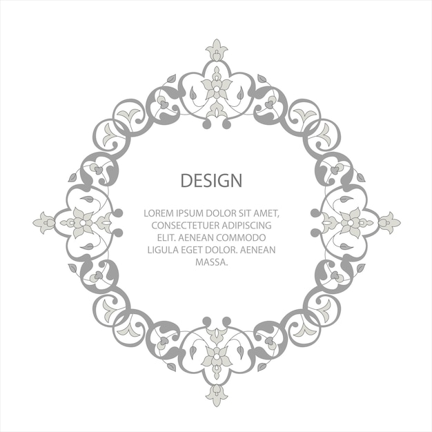 Floral frame elements for design