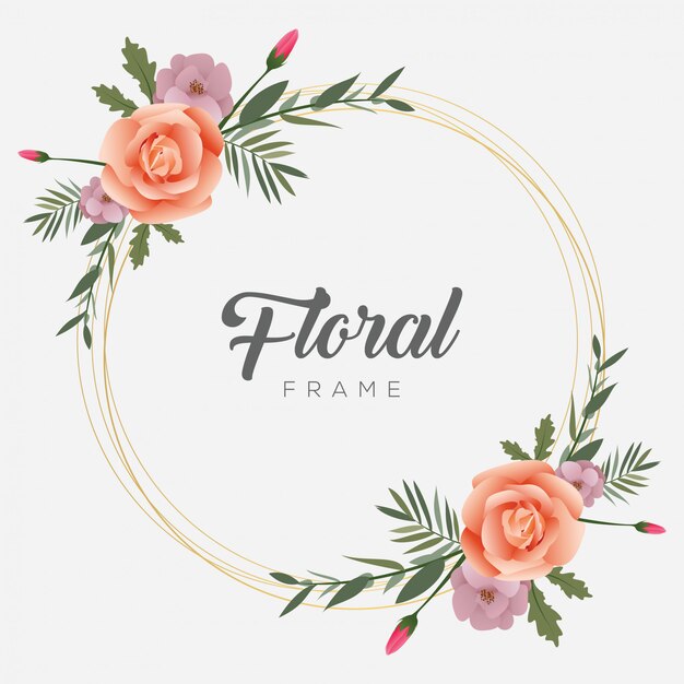 Floral frame Flower Template