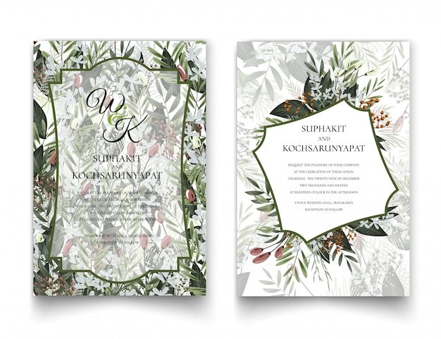 Vector floral frame for invitation cards and graphics.