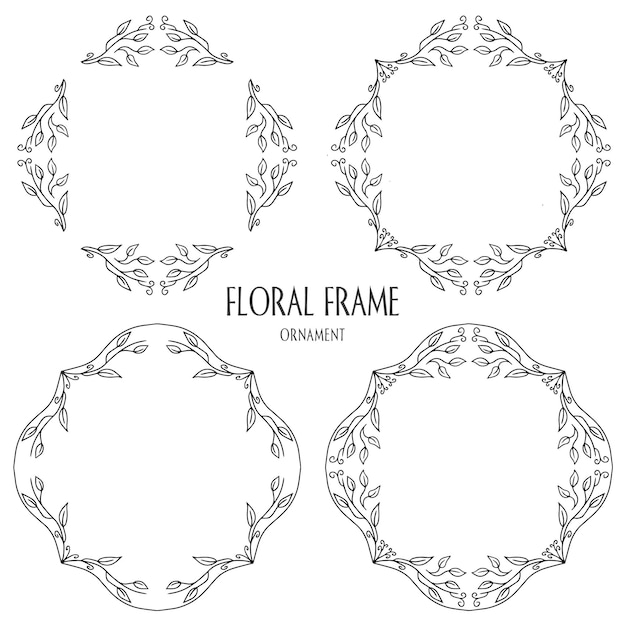 Floral frame ornament