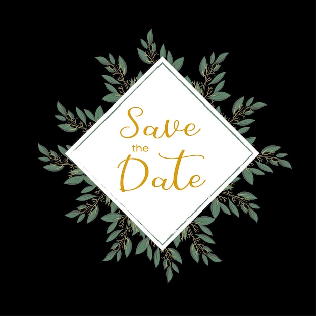 Floral frame save the date