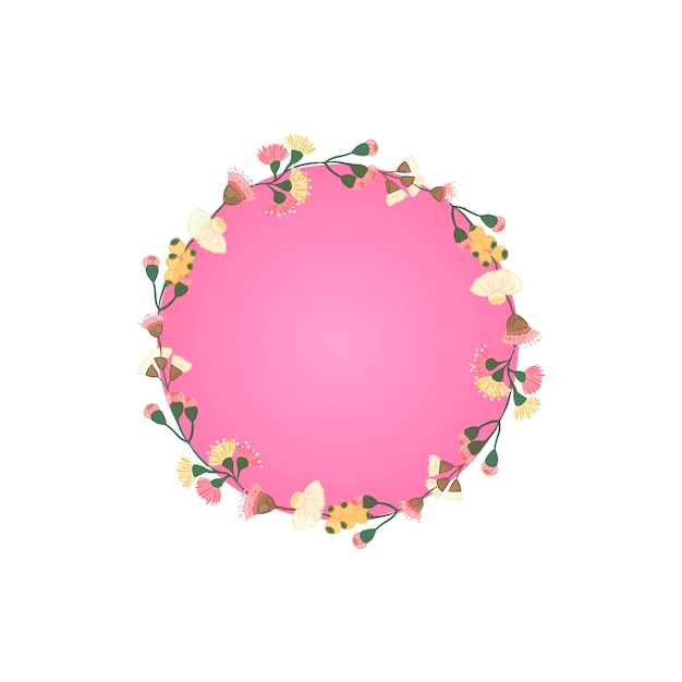 Floral frame for social media decoration