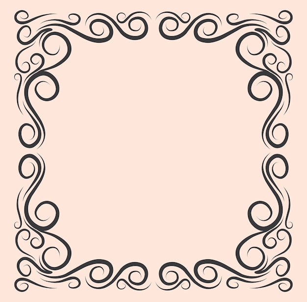 Vector floral frame template element design