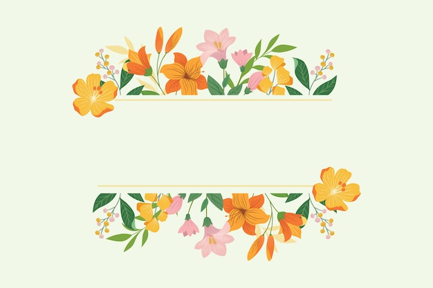 Floral frame template