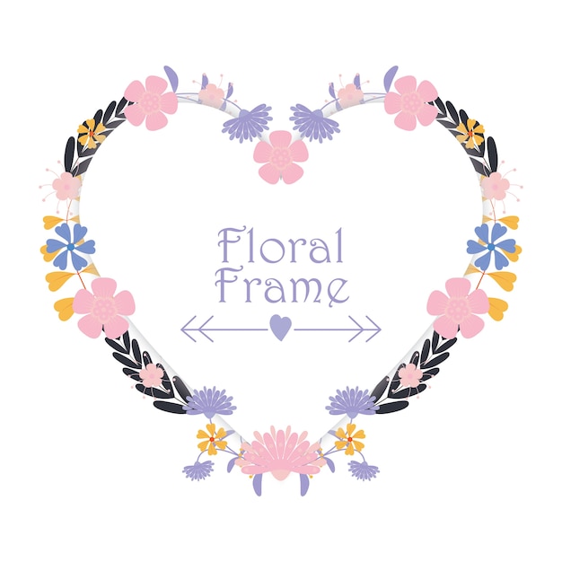 Floral frame template