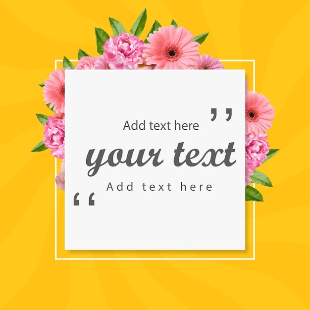 floral frame template