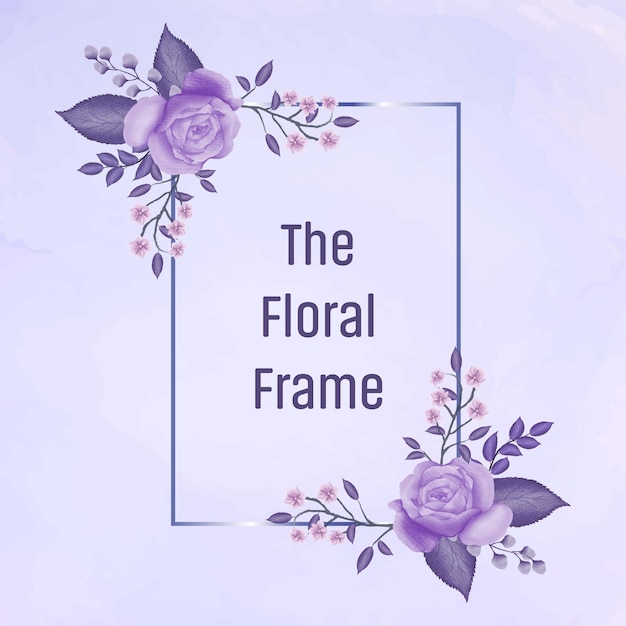 Floral frame uitnodigingskaart