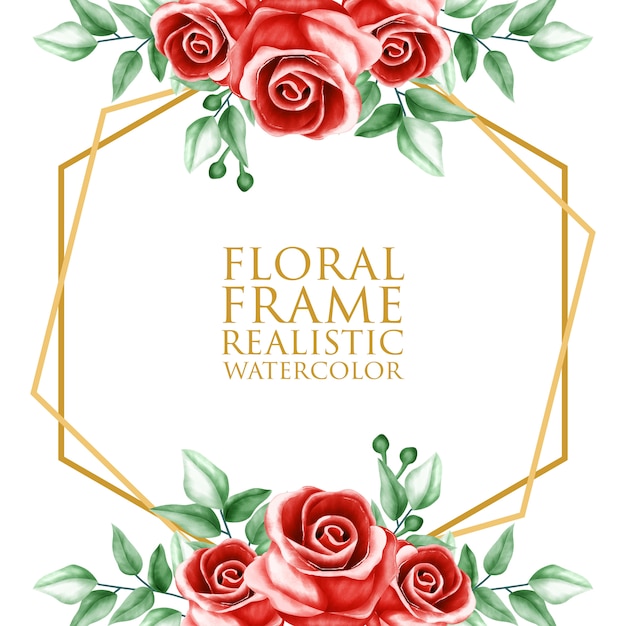 Floral frame watercolor