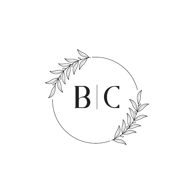 Цветочная рамка свадебный векторный дизайн B и C