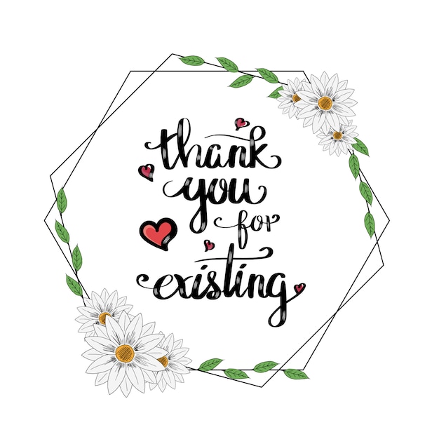 Vector floral frame with daisy and leaves