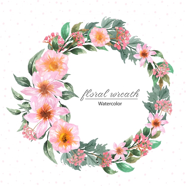 Vector floral frame with gorgeous pink flowers