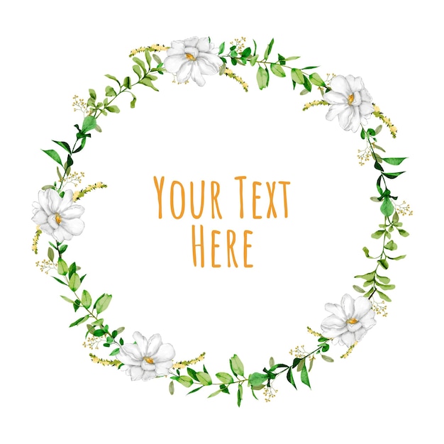 Vector floral frame wreath