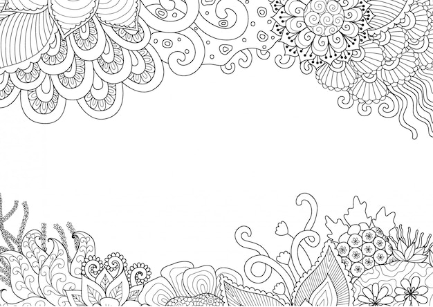 Vector floral frame