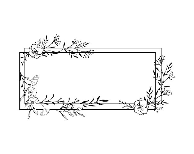 Vettore floral frame