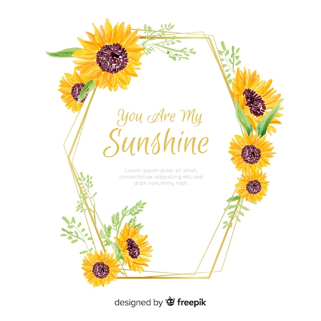 Vector floral frame