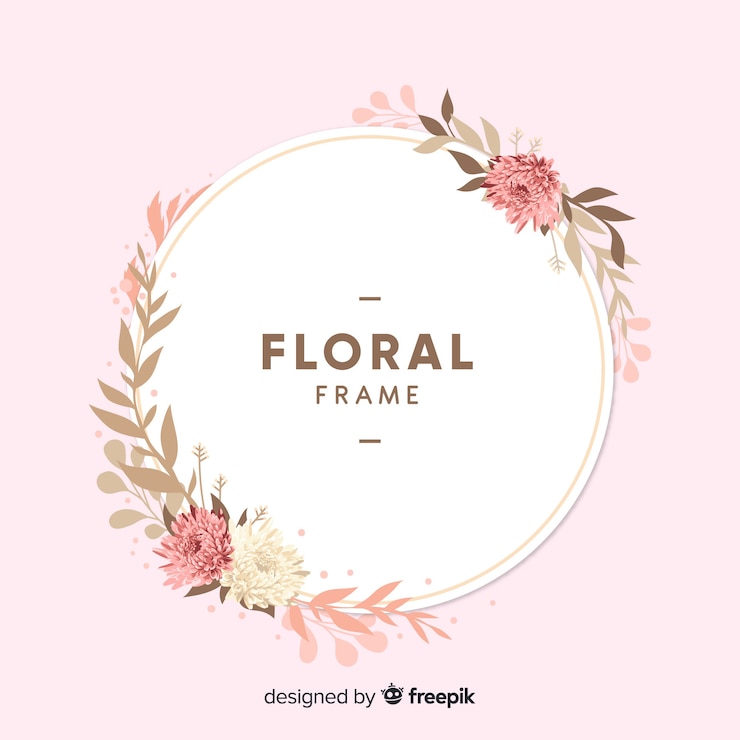 Vector floral frame