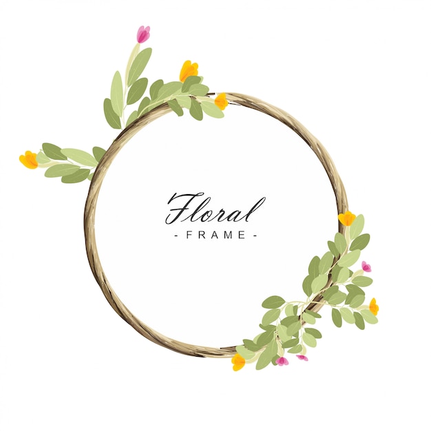 Vector floral frame