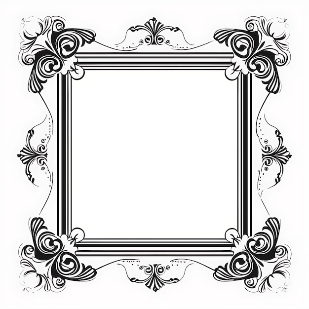 Vector floral frame