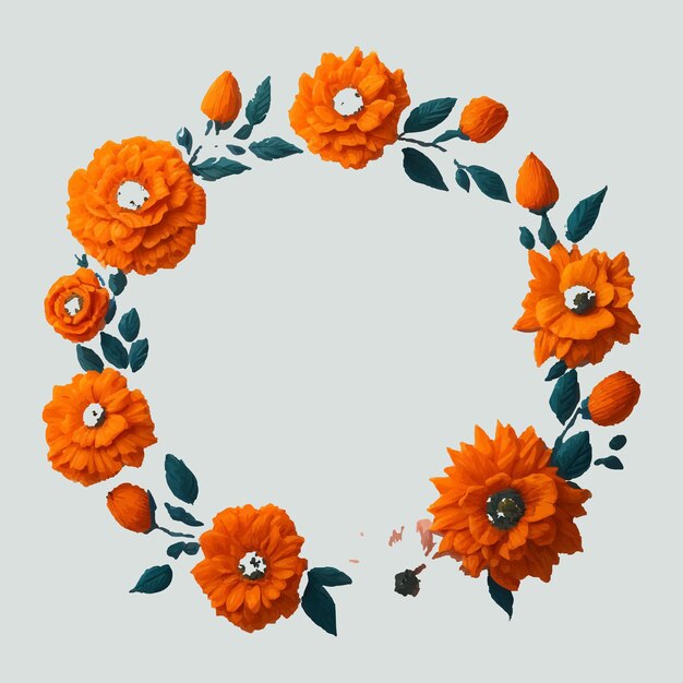 Vector floral frame