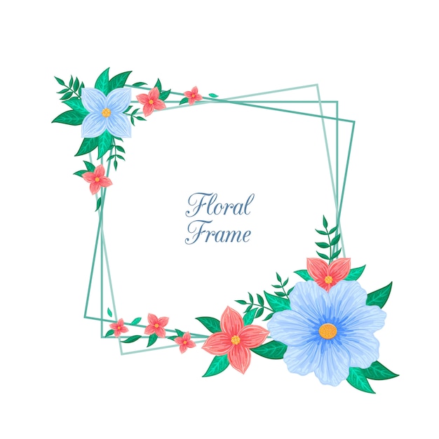 Vector floral frame