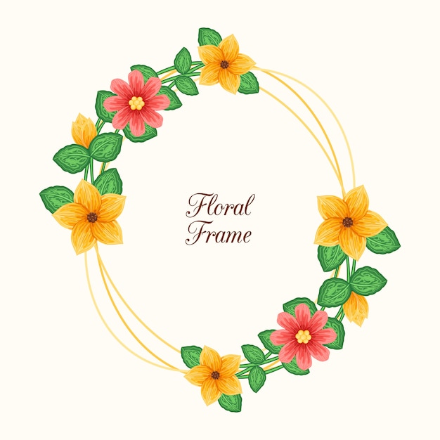 Vector floral frame