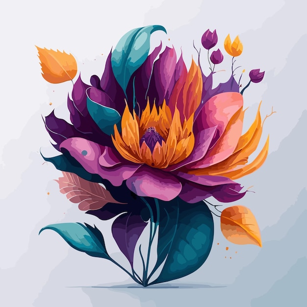 Floral Fusion A Symphony of Flowers in Vector