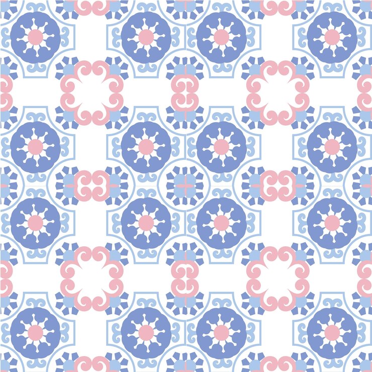 Vector floral geometric traditional seamless pattern arabic style