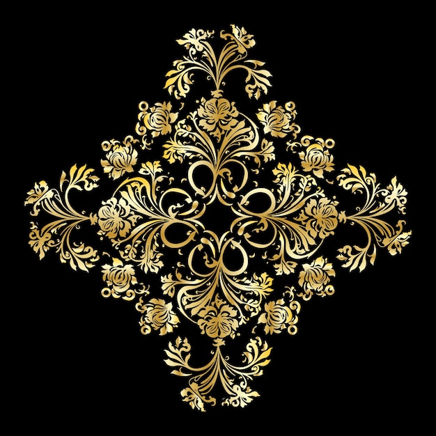 Floral golden ornament vector art golden floral ornaments floral decorative elements vector