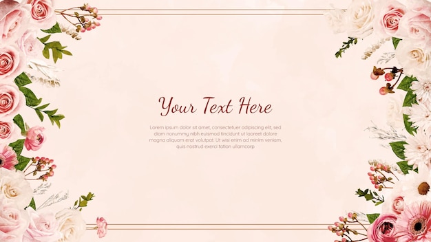 Floral grens frame kaartsjabloon gebruikt als web achtergrondbanner
