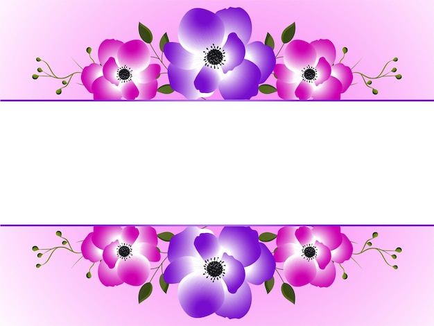 Floral grens frame kaartsjabloon