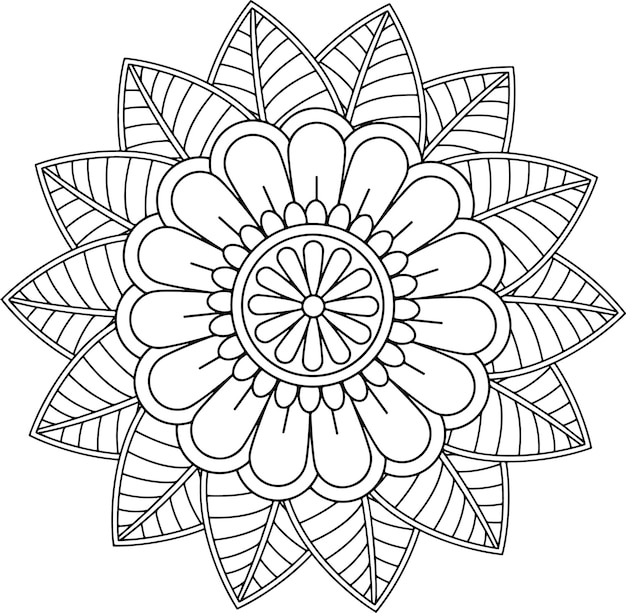 Floral, hand-drawn aster flowers in doodle style isolated on white background. coloring page for kid