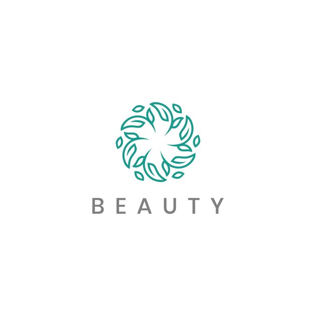 Floral hand drawn logo template vector in luxury elegant style