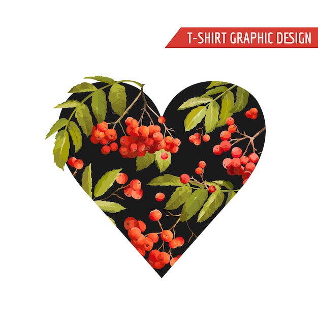 Design grafico cuore floreale