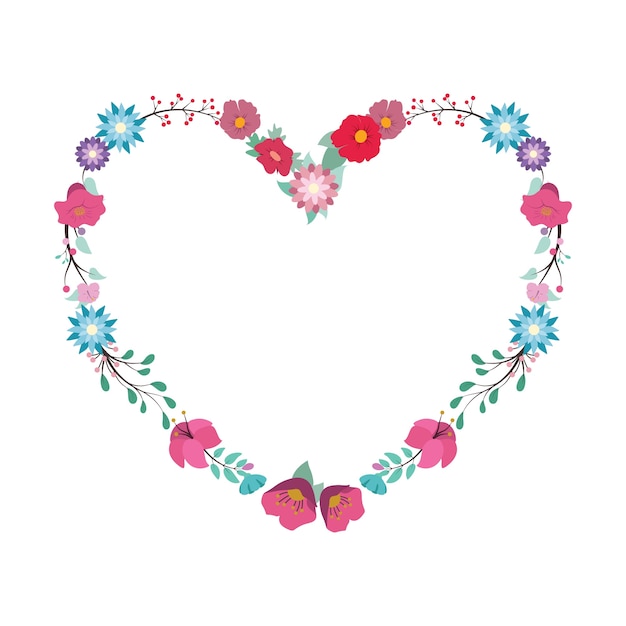 Floral heart illustration