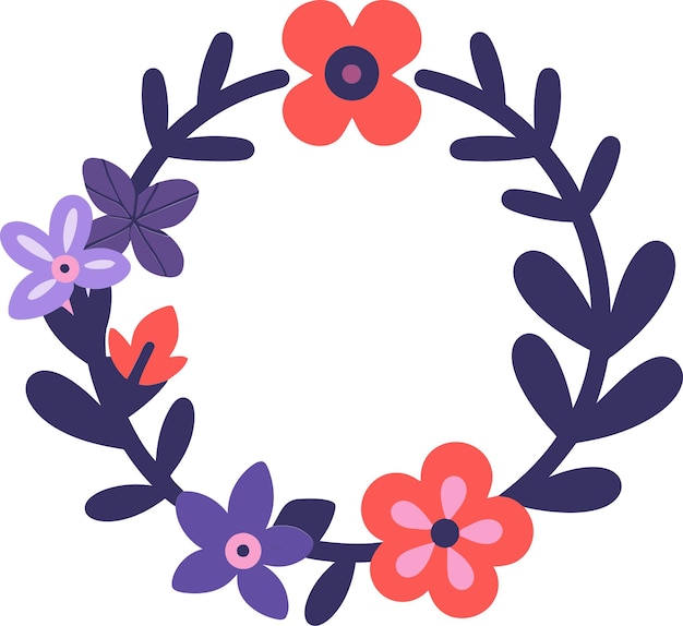 Vettore floral hoops harmony seasonal editionvectorized foliage elegance holiday series