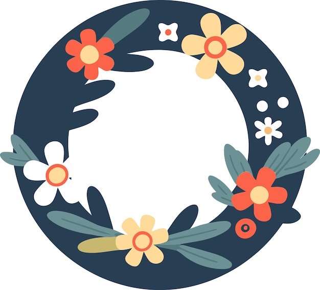 Vector floral hoops harmony seasonal showcasevectorized foliage elegance holiday showcase