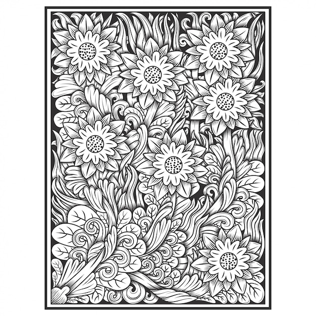 floral illustration hand drawing