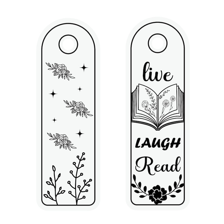 Vector floral and inspirational bookmarks