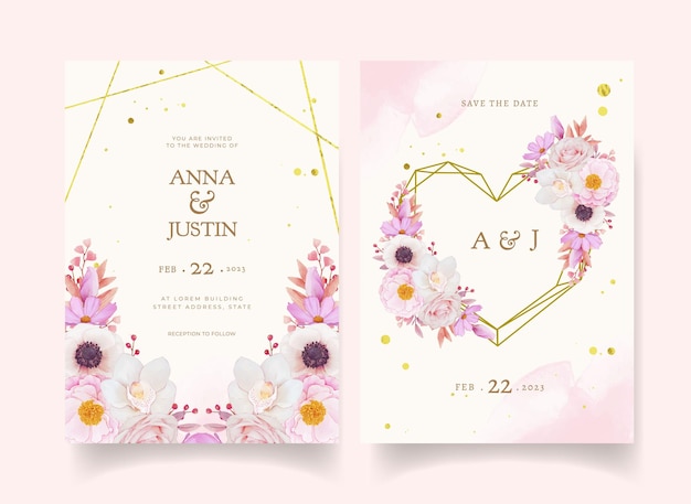 floral invitation card