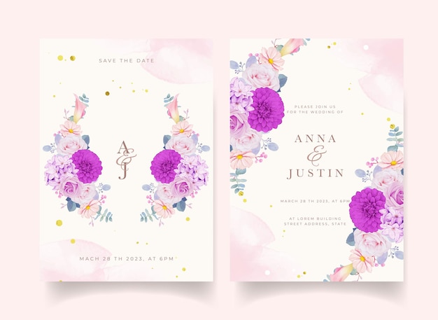 floral invitation card